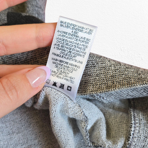 Sundry Gray Star Print EASY Pullover USA Made Relaxed Sweatshirt Size 1 Small - Picture 8 of 11